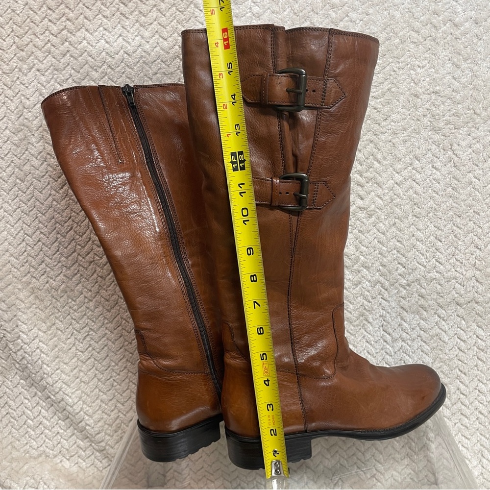 Clarks Womens 7.5 M‎ Mullin Spice Brown Leather Knee High Riding Boot Equestrian - Picture 14 of 16